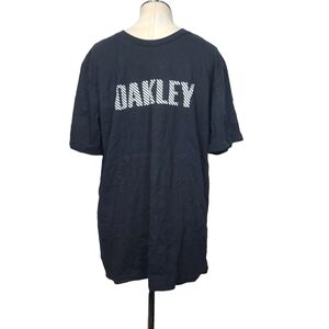 Oakley Black White Logo Short Sleeve Regular Fit Casual Shirt Men's L
